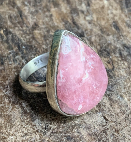 Zilveren ring 925 - rhodochrosiet - Rootz Gallery