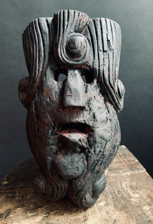 Wooden shaman mask from Nepal