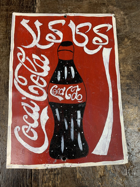 Vintage Coca-Cola reclame bord uit Noord-Afrika - Rootz Gallery