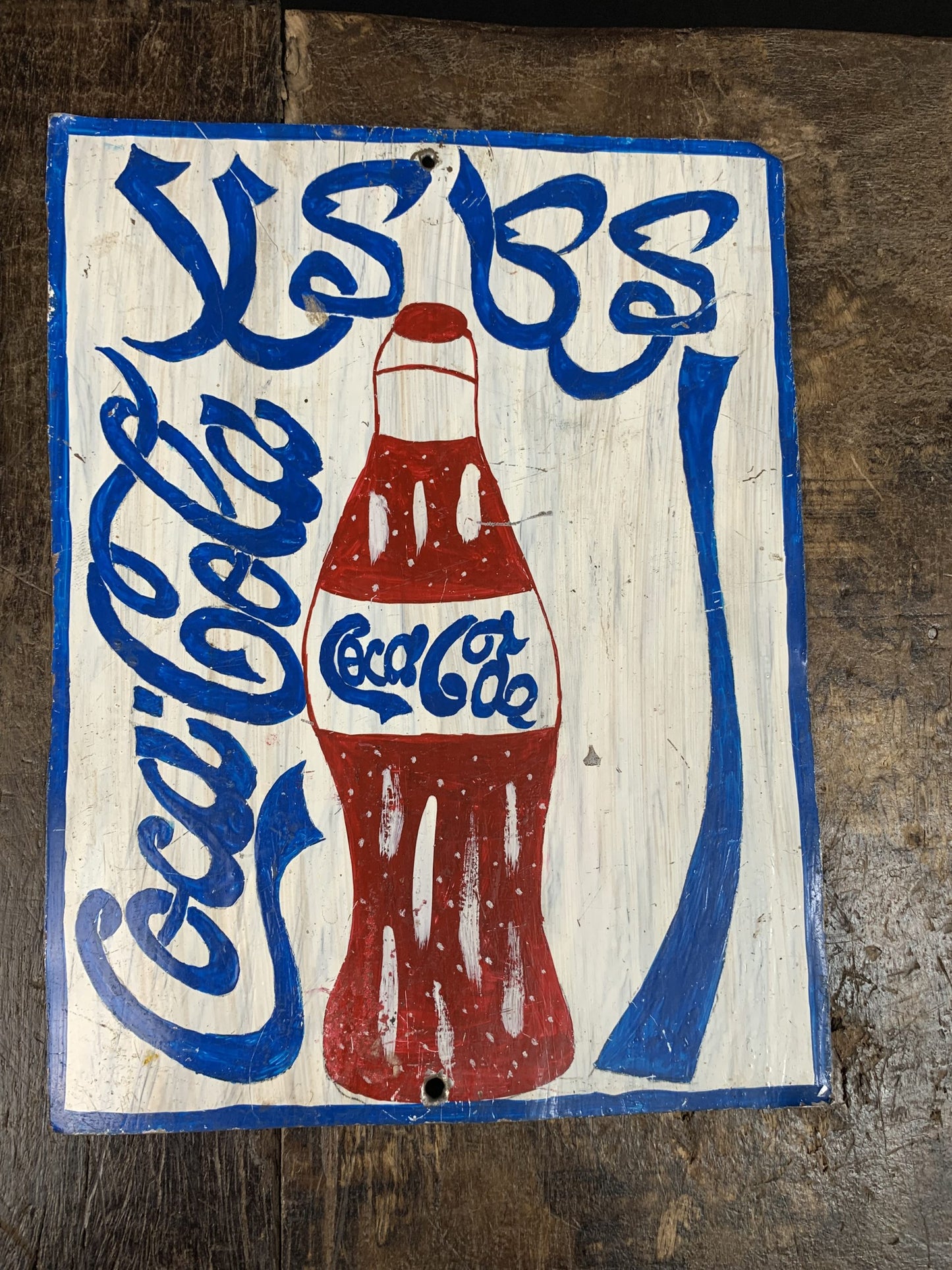 Vintage Coca-Cola reclame bord uit Noord-Afrika - Rootz Gallery