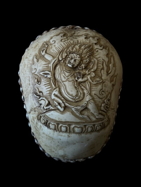 Kapala, ritual bowl from Nepal - Mahakala