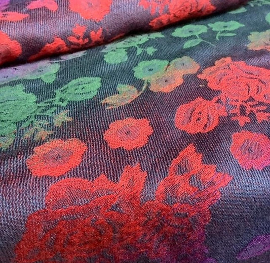 Pashmina scarf from India - flowers