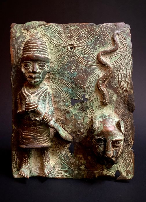 Benin bronzen plaquette uit Nigeria