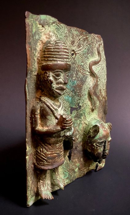 Benin bronzen plaquette uit Nigeria