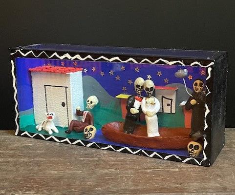 Day of the Dead Diorama from Mexico - Wedding Boat