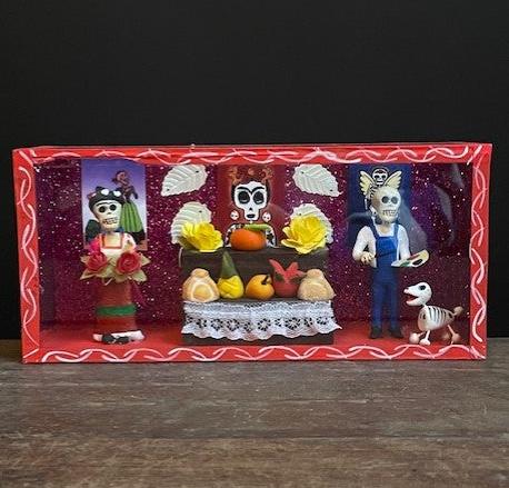 Diorama Day of the Dead from Mexico - Ofrenda Frida Kahlo