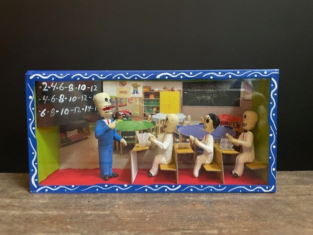 Diorama Day of the Dead from Mexico - School class