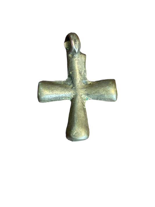 Old Ashanti gold weight cross from Ghana 