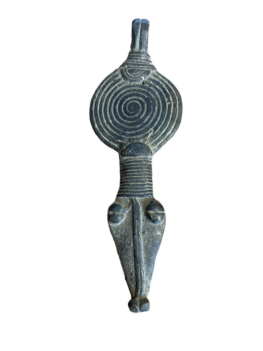 Bronzen amulet van de Lobi uit Burkina Faso - krokodil