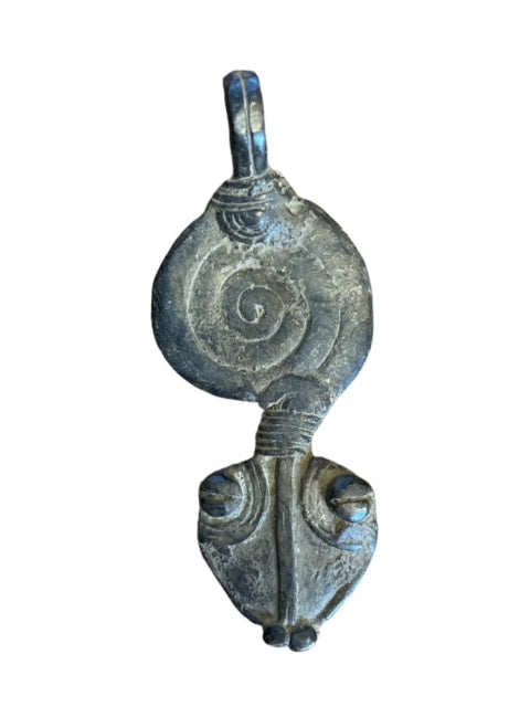 Bronzen amulet van de Lobi uit Burkina Faso - slang