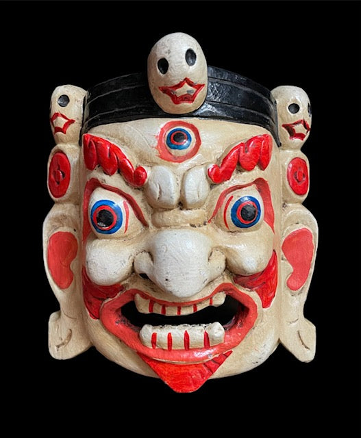 Mahakala mask - white