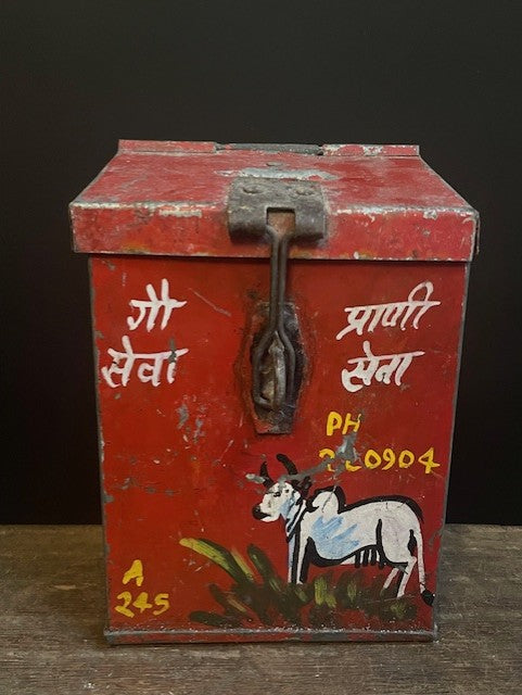 Boîte de dons Nandi vintage d'Inde