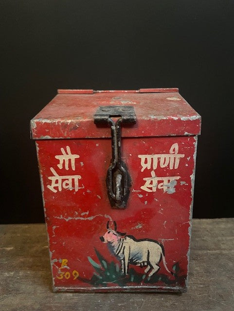 Boîte de dons Nandi vintage d'Inde