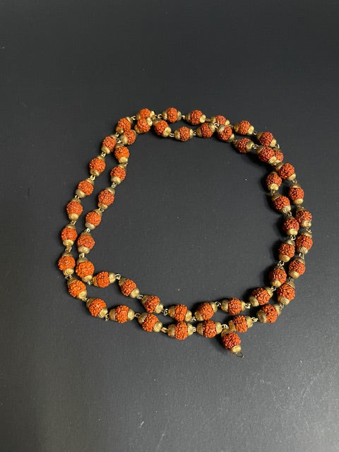 Rudraksha necklace from India with gold details