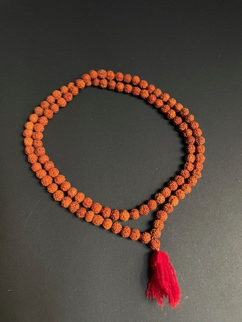 Rudraksha necklace from India - red