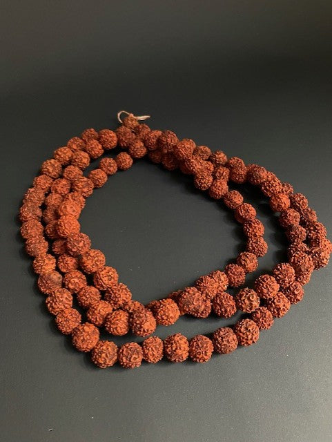 Zeer lange rudraksha mala uit India