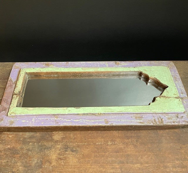 Miroir de temple d'Inde (rose-vert)