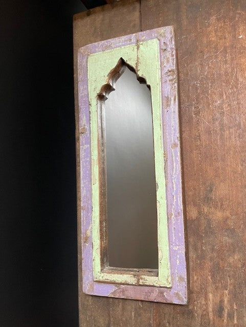 Miroir de temple d'Inde (rose-vert)