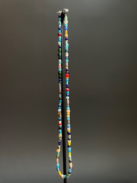 Vintage tradebeads necklace from Ghana brightly colored mix 