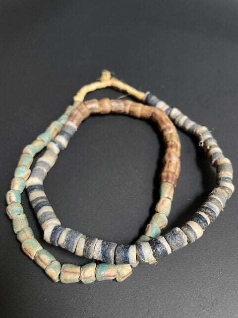 Vintage handelskralen ketting uit Ghana mix van 3