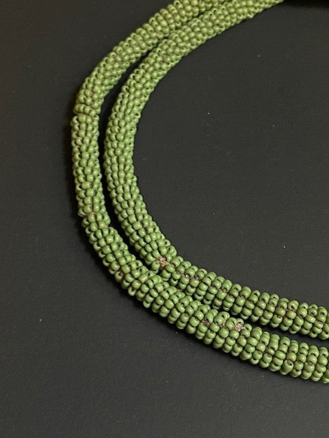 Vintage trade bead necklace from Ghana green