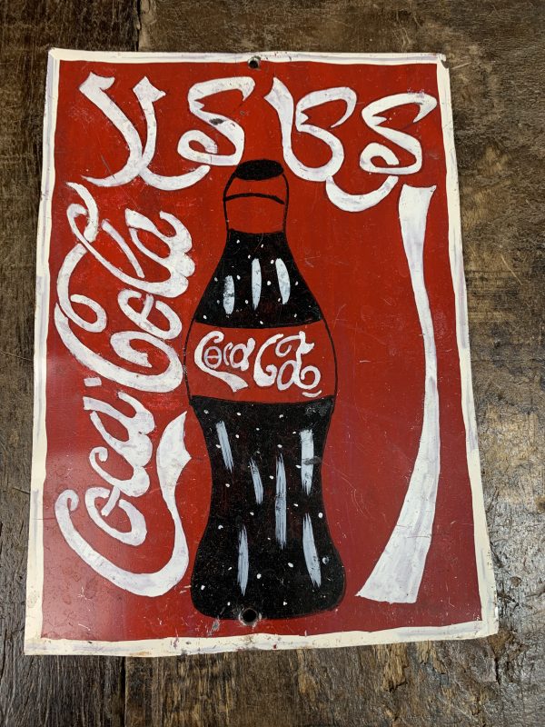 Vintage African Coca Cola Sign Coca Cola Reclame Noord Afrika Rood