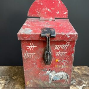 Vintage red Nandi donation box