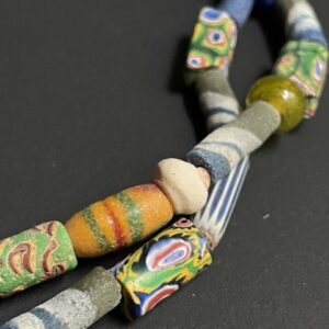 tradebeads necklace multicolor millefiori beads